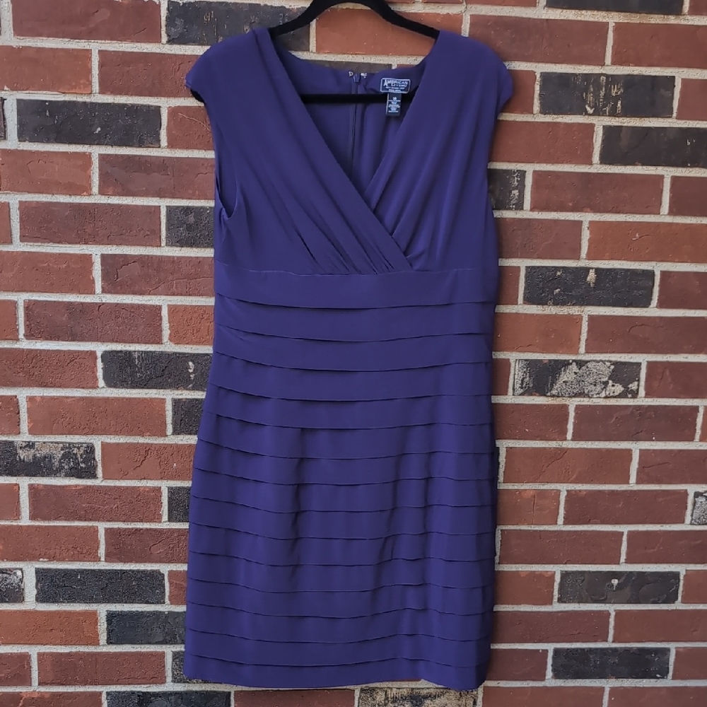 Chaps Deep Purple Midi Dress